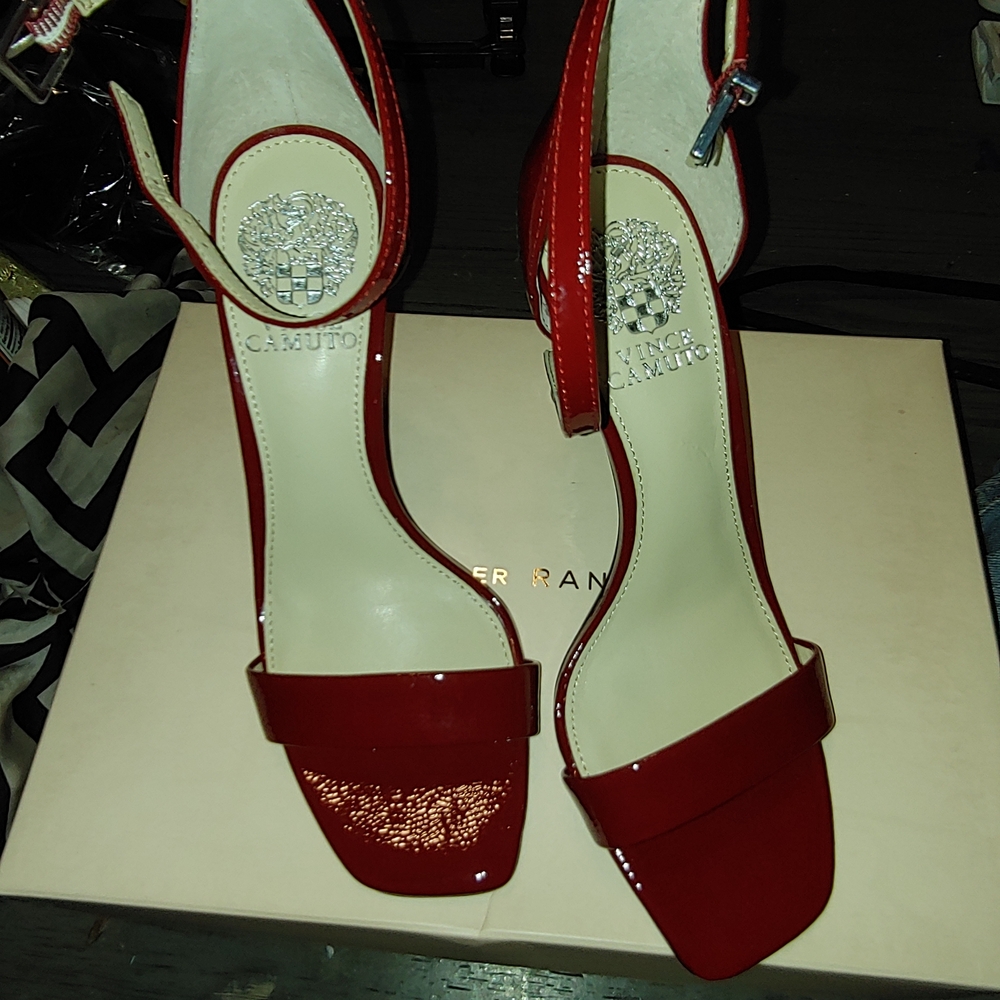 Vince Camuto Red Patent Heels